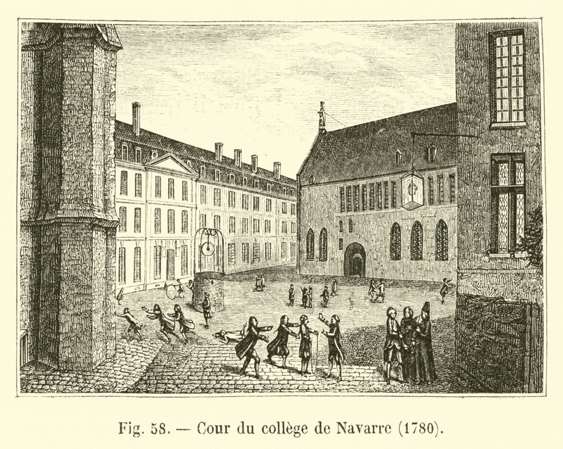 Dziedziniec Kolegium Nawarry, 1780 autorstwa French School