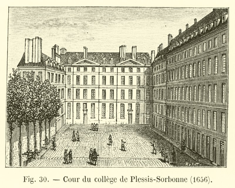 Dziedziniec kolegium Plessis-Sorbonne, 1656 autorstwa French School