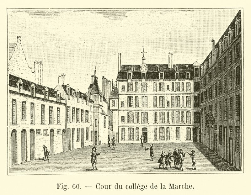 Dziedziniec kolegium Marche autorstwa French School