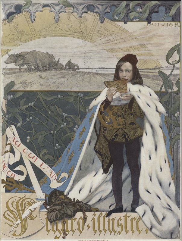 Okładka Figaro Illustre, styczeń 1898 autorstwa French School
