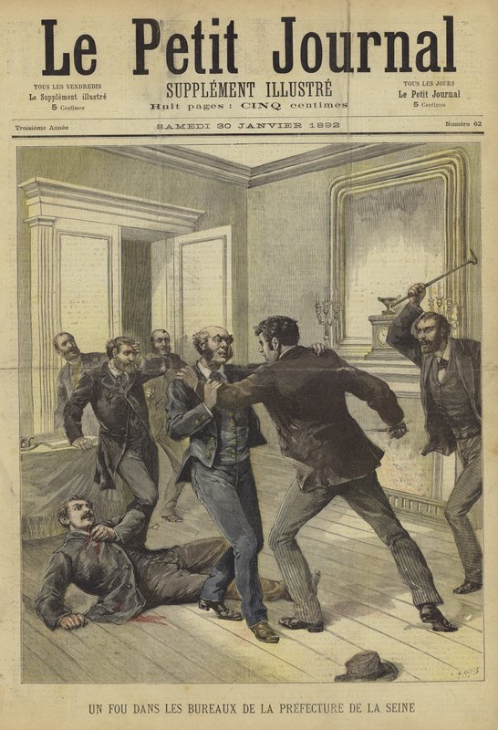 Okładka Le Petit Journal, 30 stycznia 1892 r autorstwa French School