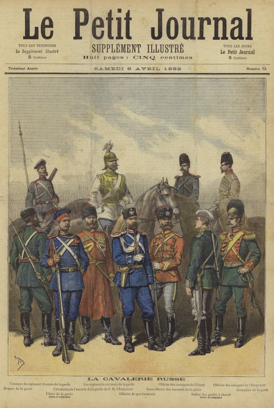 Okładka Le Petit Journal, 9 kwietnia 1892 r. autorstwa French School