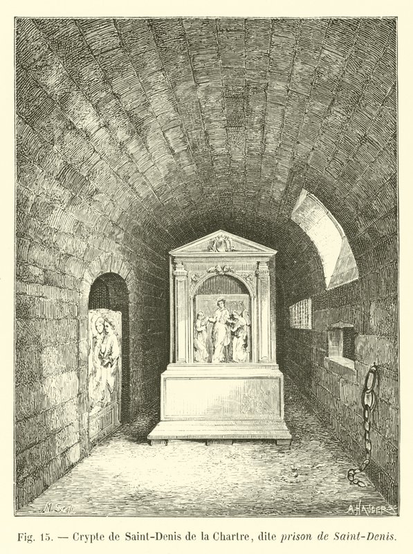 Krypta Saint-Denis de la Chartre, znana jako więzienie Saint-Denis autorstwa French School