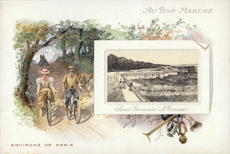 Rowerem w pobliżu Paryża, Saint-Germain autorstwa French School