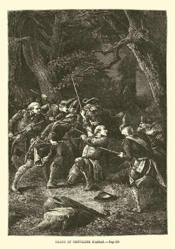 Śmierć Chevaliera dAssas autorstwa French School