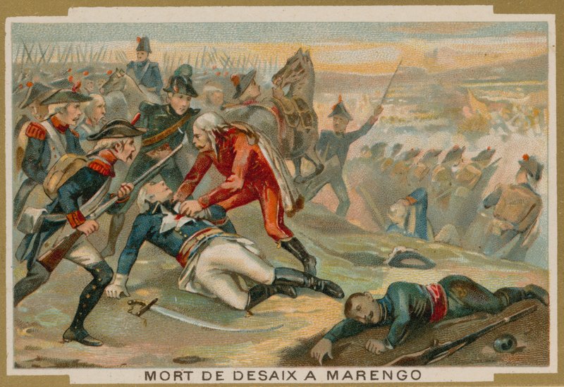 Śmierć generała Desaix w bitwie pod Marengo, 1800 autorstwa French School