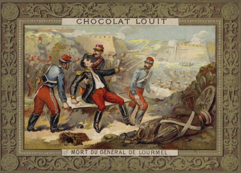 Śmierć generała Lourmela, bitwa pod Inkerman, wojna krymska, 1854 autorstwa French School