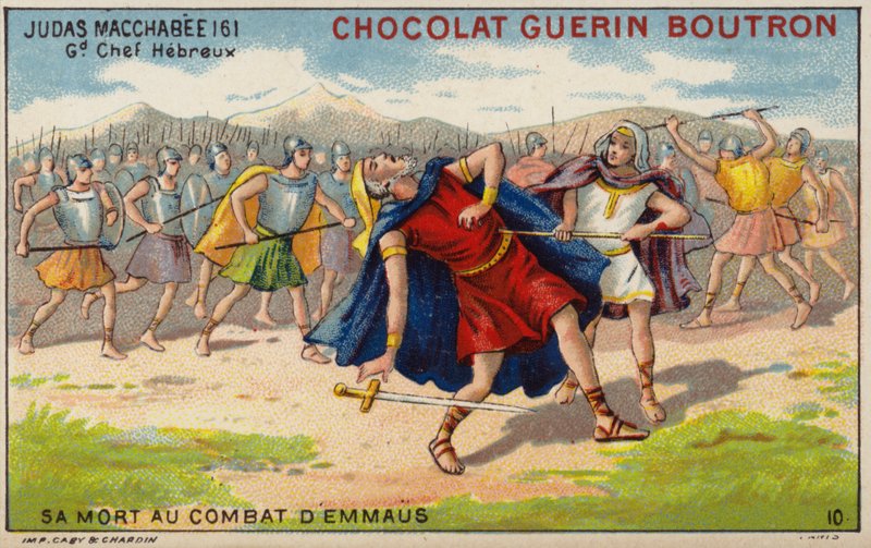 Śmierć Judasza Machabeusza w bitwie pod Emaus (chromolit) autorstwa French School