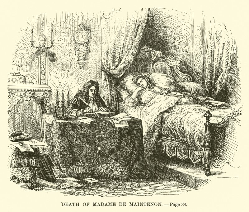 Śmierć Madame de Maintenon autorstwa French School