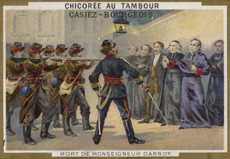 Śmierć prałata Darboya, arcybiskupa Paryża, 1871 r. autorstwa French School