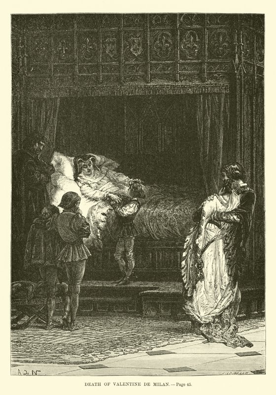 Śmierć Valentine de Milan autorstwa French School