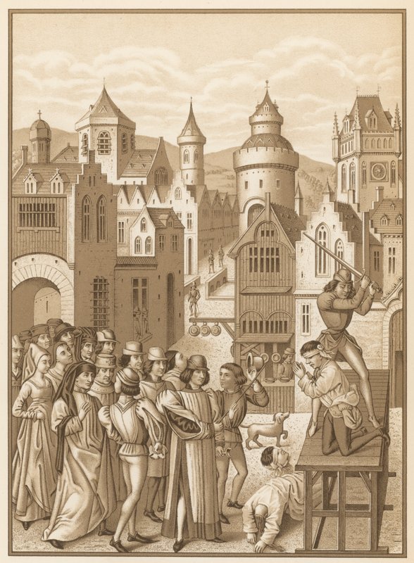 Ścięcie Guillaume de Pommiers autorstwa French School