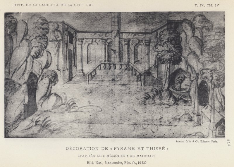 Dekoracja Pyramus i Thisbe (lito) autorstwa French School
