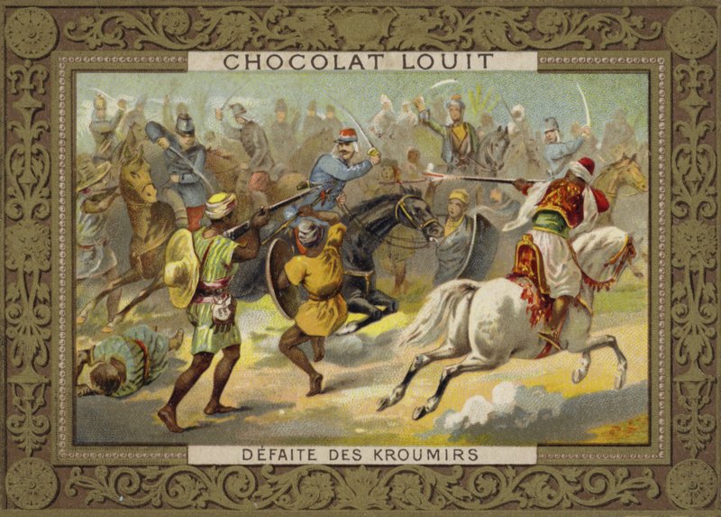Klęska Kroumirów przez Francuzów, Tunezja, 1881 autorstwa French School