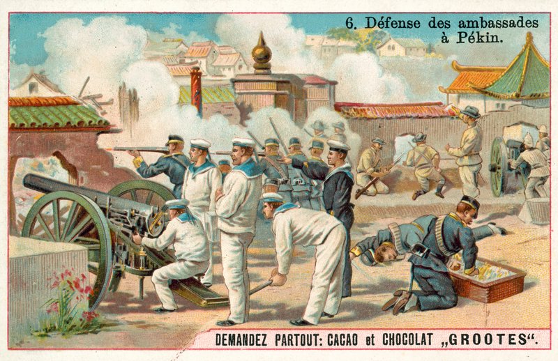 Obrona Poselstw Międzynarodowych w Pekinie, Rebelia Bokserów, Chiny autorstwa French School