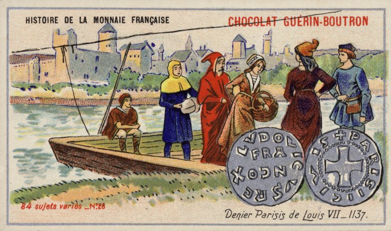 Denar Paryż Ludwika VII autorstwa French School