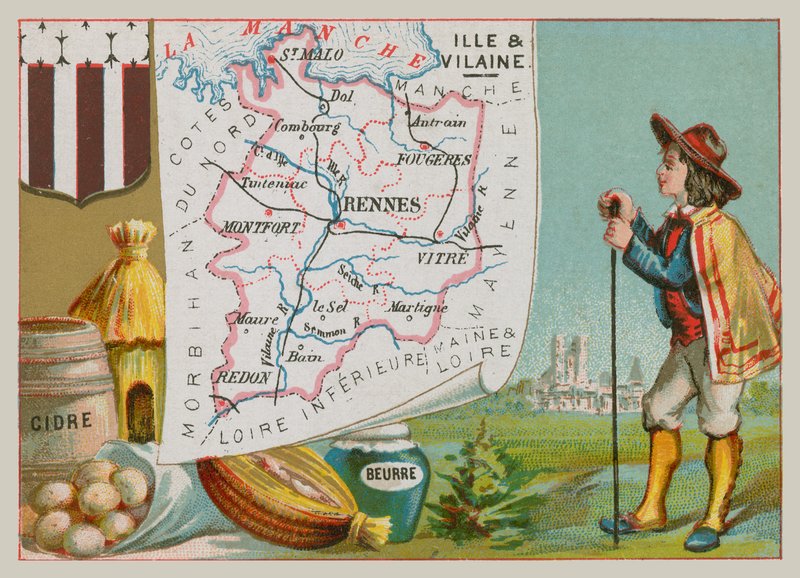 Departament Ille et Vilaine w północno-zachodniej Francji autorstwa French School