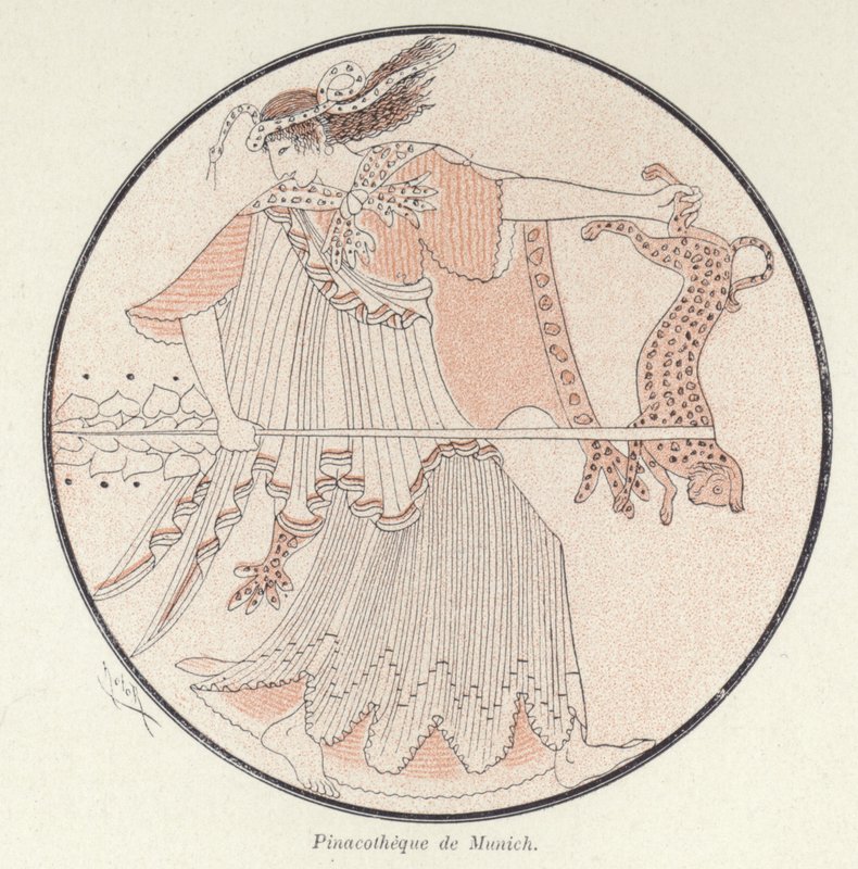 Fragment greckiej ceramiki (kolor lito) autorstwa French School