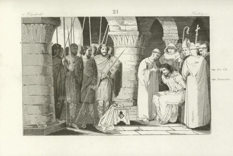 Detronizacja Childeryka III, króla Franków, 752 autorstwa French School