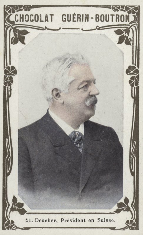 Deucher, prezydent Szwajcarii (kolorowe zdjęcie) autorstwa French School