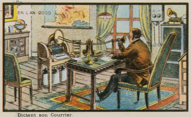 Dyktowanie listu do maszyny telegraficznej autorstwa French School
