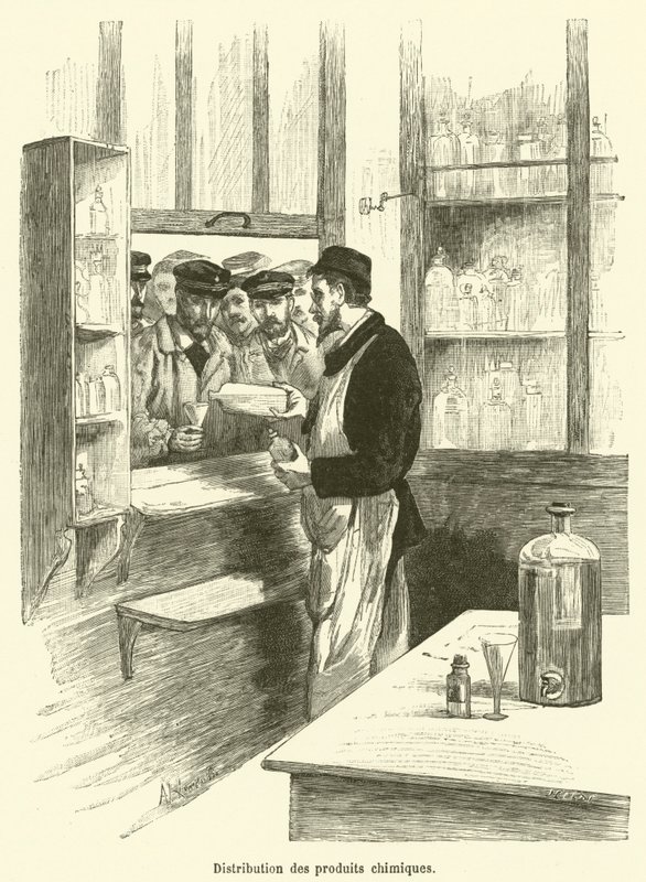 Dystrybucja produktów chemicznych (grawerowanie) autorstwa French School