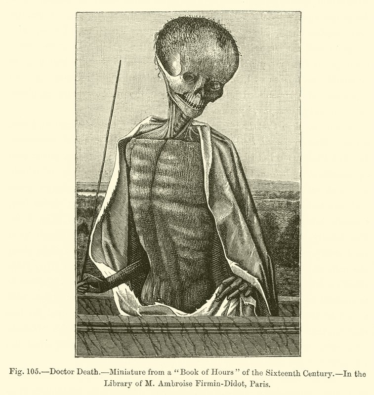 Doktor Śmierć (Grawerowanie) autorstwa French School