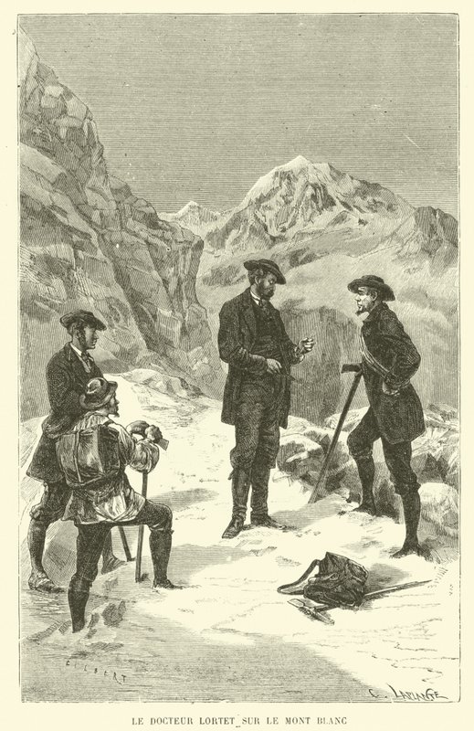 Doktor Lortet na Mont Blanc (grafika) autorstwa French School