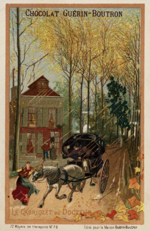 Kabriolet lekarski (chromolitho) autorstwa French School