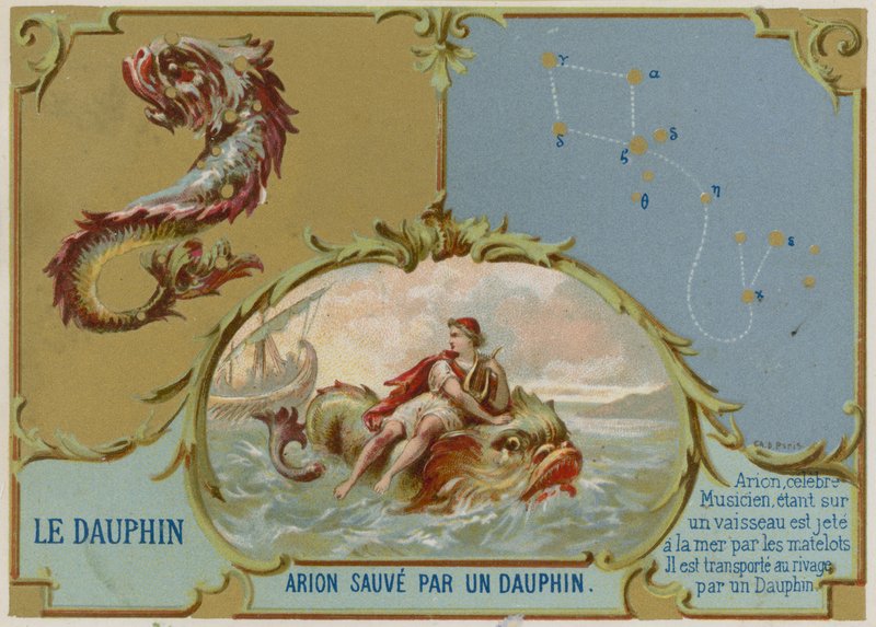 Delfin - Arion zostaje uratowany przez delfina autorstwa French School