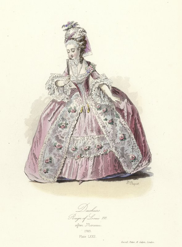 Księżna, panowanie Ludwika XVI we Francji autorstwa French School