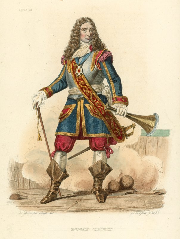 Duguay Trouin (kolorowy grawerunek) autorstwa French School