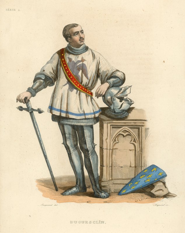 Duguesclin (kolorowy grawerunek) autorstwa French School