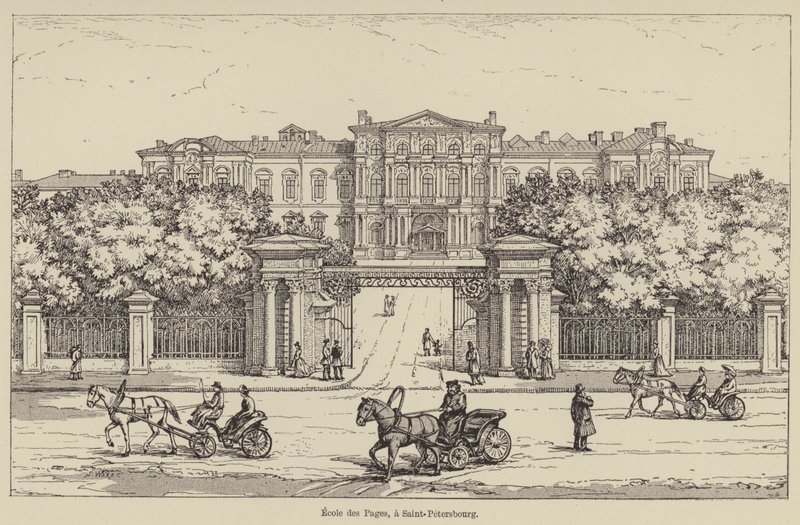 Szkoła stron, Petersburg (rycina) autorstwa French School
