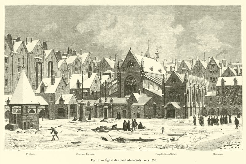 Kościół Świętych-Niewinnych, ok. 1550 autorstwa French School