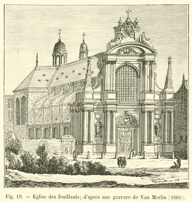 Kościół Feuillantów; wg ryciny Van Merlina, 1660 autorstwa French School