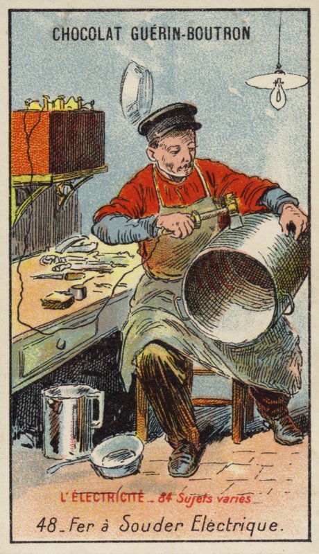 Lutownica elektryczna (chromolitho) autorstwa French School
