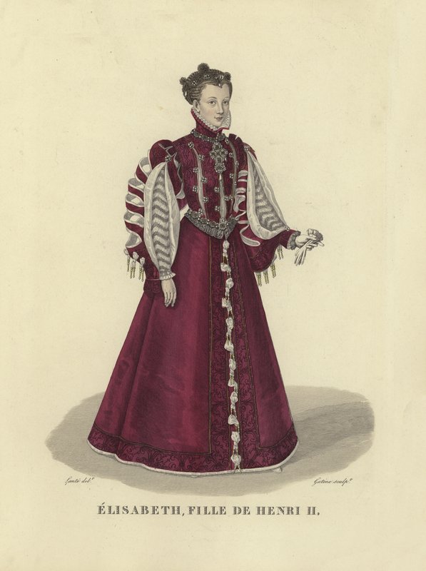 Elisabeth of Valois, córka króla Henryka II Francji autorstwa French School