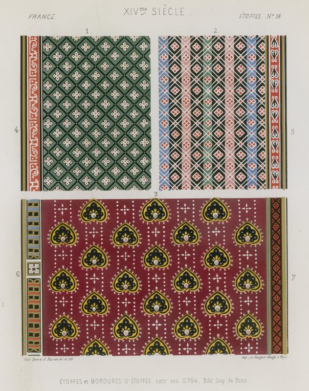 Tkaniny haftowane z XIV-wiecznej Francji autorstwa French School