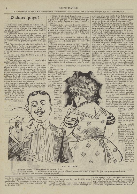 Wieczorem. Ilustracja do Le Pele-Mele autorstwa French School
