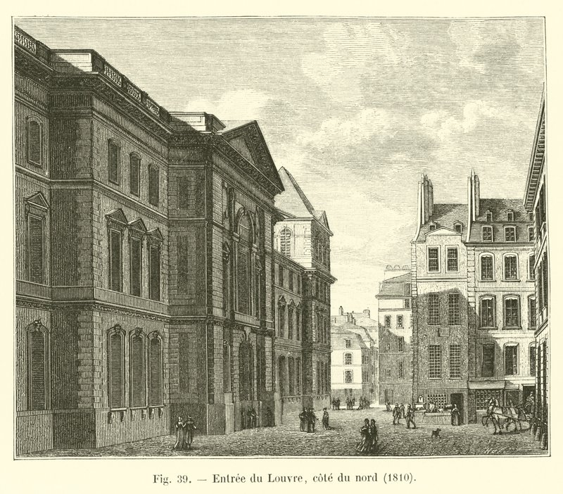 Wejście do Luwru, strona północna, 1810 autorstwa French School