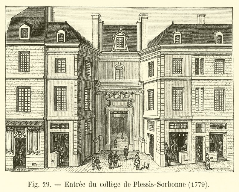 Wejście do kolegium Plessis-Sorbonne, 1779 autorstwa French School