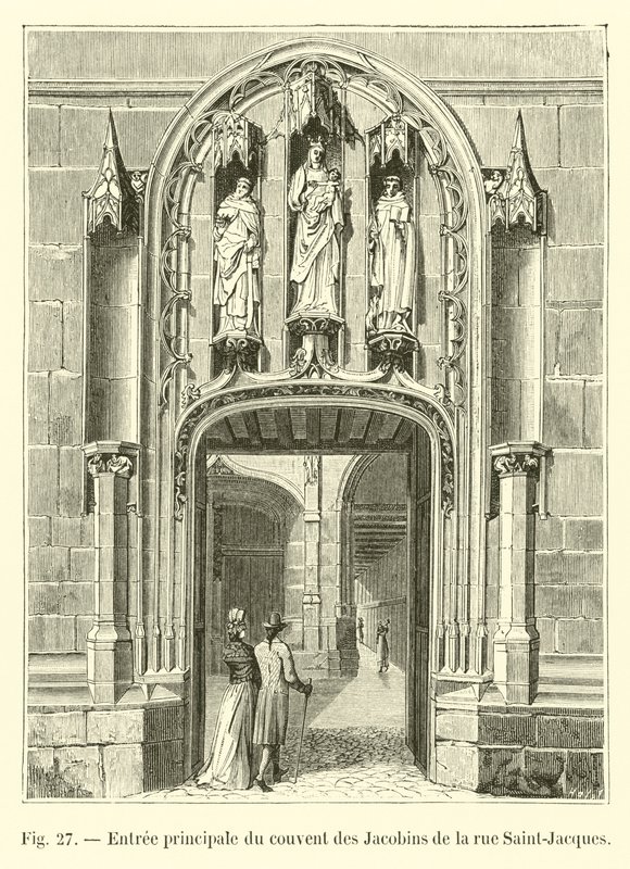 Główne wejście do klasztoru jakobinów od rue Saint-Jacques autorstwa French School