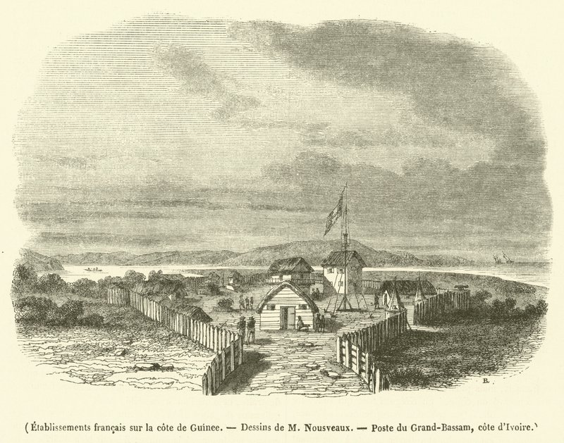 Francuskie placówki na wybrzeżu Gwinei (rycina) autorstwa French School