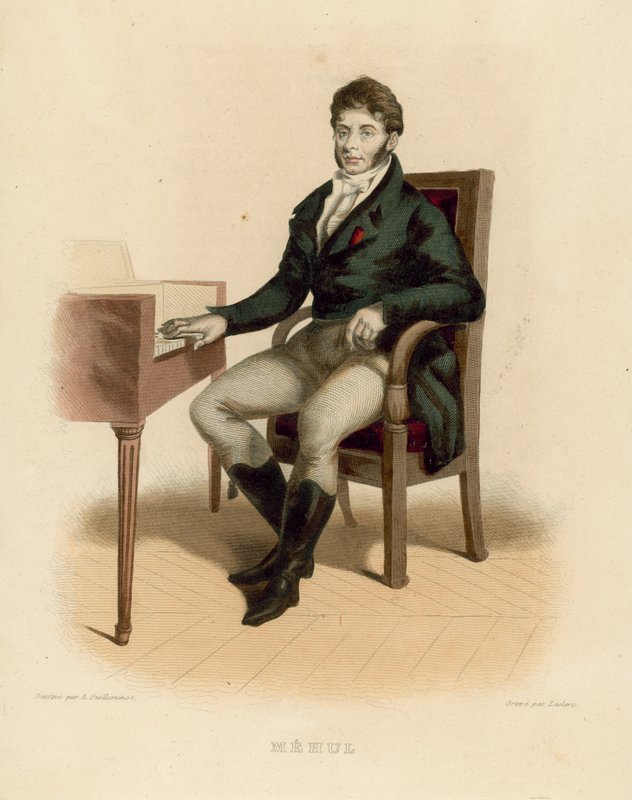 Etienne-Nicolas Mehul (kolorowy grawerunek) autorstwa French School