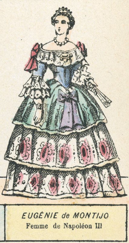 Eugenie de Montijo, Femme de Napoleon III (kolorowy grawerunek) autorstwa French School