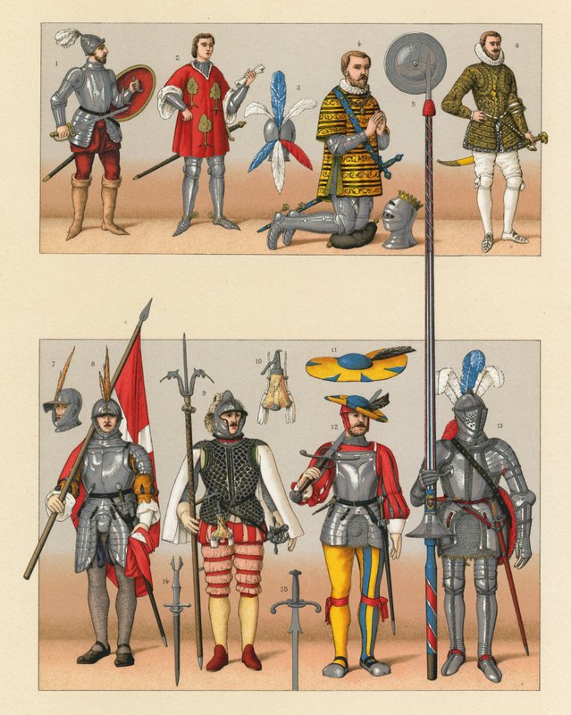 Kostium Europa XV-XVI wiek autorstwa French School