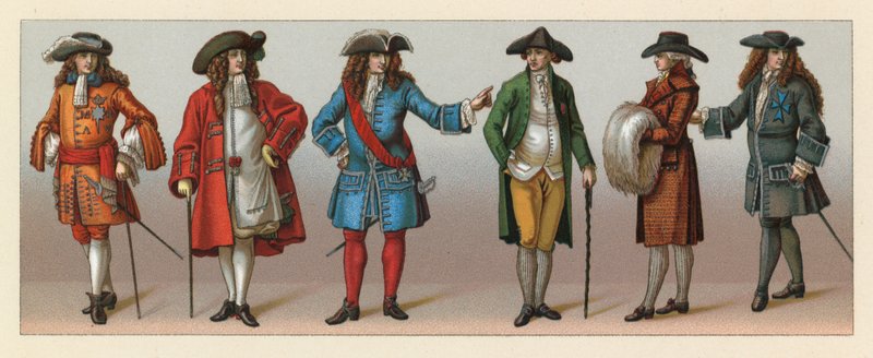 Europa XVII-XVIII wiek kostium autorstwa French School