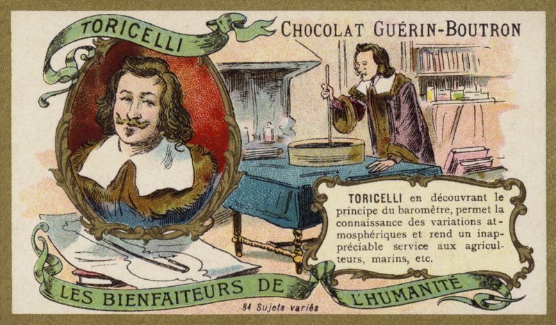 Evangelista Torricelli, włoski fizyk i matematyk (chromolitho) autorstwa French School