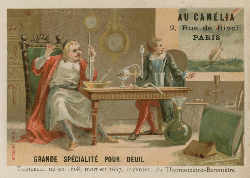 Evangelista Torricelli, włoski fizyk i matematyk autorstwa French School